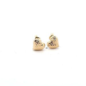 18K Gold Earrings Stud Heart